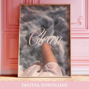1989 &quot;Clean&quot; Poster | Printable Digital Download | Subtle   Aesthetic | Girly Wall Art | Dorm Room Decor
