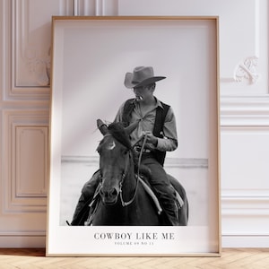 Cowboy Like Me Print | Girly Wall Art (Digital Download) image 1