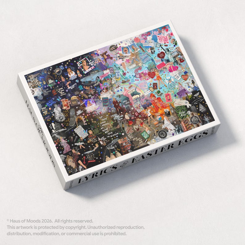 Taylor The Eras Jigsaw Puzzle, Lyrics & Easter Eggs Puzzle (1000, 500) Eras Music Fan Gift,Puzzle Gift for Her, Music Gift, Concert Fan Gift Volume 1