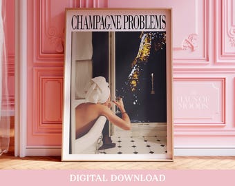 Champagne Problems Poster | Music Print | Printable Wall Art | Digital Download Print at Home | Subtle Print