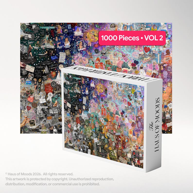 Taylor The Eras Jigsaw Puzzle, Lyrics & Easter Eggs Puzzle (1000, 500) Eras Music Fan Gift,Puzzle Gift for Her, Music Gift, Concert Fan Gift image 7