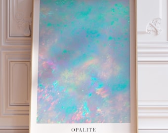 Opalite Song Poster | Vintage Music Bar Cart Aesthetic | Subtle Bar Poster | Retro-Chic Wall Art for Music Lovers