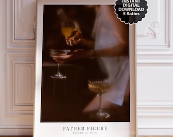 Father Figure Song Lyrics Poster | Retro Music Print (Digital Download)