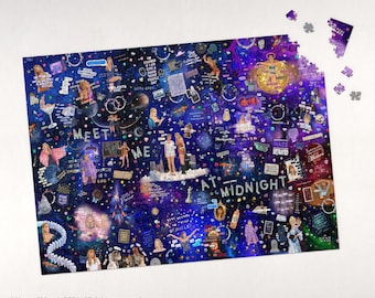 Midnight Era Lyrics & Easter Eggs Jigsaw Puzzle (1000, 500) Eras Music Fan Gift, Puzzle Gift for Her, Music Gift, Concert Fan Gift