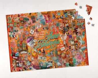 Rompecabezas de la era Showgirl, rompecabezas con letras y huevos de Pascua (1000, 500) Regalo para fans de la música de las eras, regalo de rompecabezas para ella, regalo musical, regalo para fans de conciertos