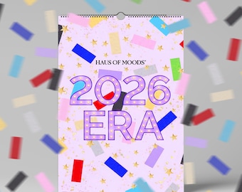 2026 Eras Wall Calendar, Music Fan Special Gift, Christmas Gift for Her, The Eras, showgirl 2026, Eras Merch, In my 2026 Era Calendar