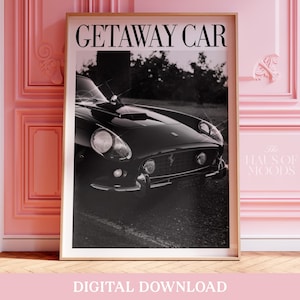 Getaway Car Taylor Poster Vintage Style Retro Taylor Poster Black White Girly Wall Art Music Gift Boujee Apartment PRINTABLE WALL ART