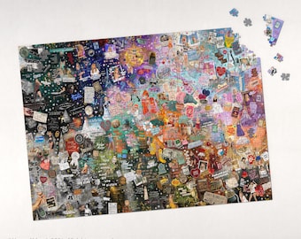 Taylor The Eras puzzel, teksten en paaseieren puzzel (1000, 500) tijdperken muziekfan cadeau, puzzel cadeau voor haar, muziek cadeau, concert fan cadeau