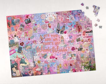 Rompecabezas inspirado en Love Era, letras y huevos de Pascua (1000, 500) Regalo para fans de la música de Eras, regalo de rompecabezas para ella, regalo musical, regalo para fans de giras de conciertos