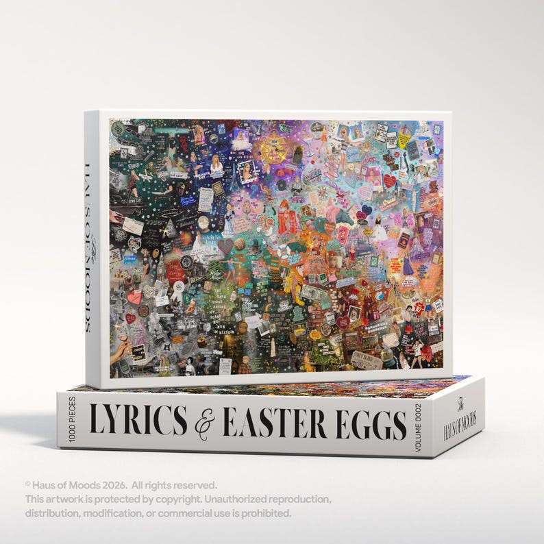 Taylor The Eras Jigsaw Puzzle, Lyrics & Easter Eggs Puzzle (1000, 500) Eras Music Fan Gift,Puzzle Gift for Her, Music Gift, Concert Fan Gift image 12