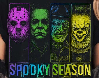 Spooky Season horror Png, Vintage Halloween Horror Night Png, Trendy Halloween PNG, Horror Movie PNG, Retro Halloween PNG