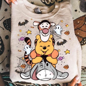 Cartoon Bear and friend halloween Character Png, Halloween Cartoon Movies Png, Spooky Season Png, Trick Or Treat Png, Bear Halloween Png