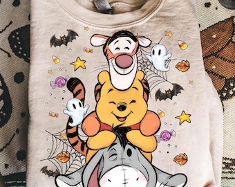 Cartoon Bear and friend halloween Character Png, Halloween Cartoon Movies Png, Spooky Season Png, Trick Or Treat Png, Bear Halloween Png