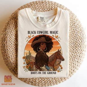 Boots on the Ground PNG, Cowgirl Boots Graphic Design, Unique Western Design, Melanin Women Png