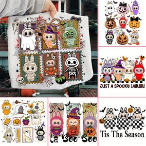 Spooky Doll Monster Characters Png bundle, Coquette Doll For Kids Girls Png, Monster Doll Horror Png, Doll Cartoon Halloween Png
