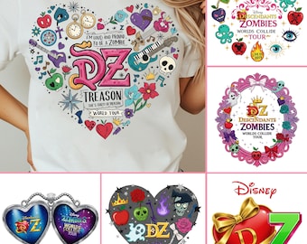 World Tour Logo bundle Png, Villain Insignia Clipart, Zombies Girls Png, Summer Music Festival 2025 Trip, Zombie World Tour png