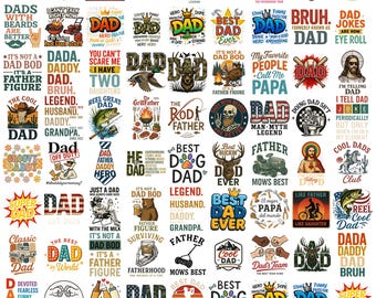 Father's Day Png design, Dad Bundle Png, Best Dad Ever Png, Dad Quote Png Bundle, Grandpa Png, Gift For Dad, 68 Design dad png