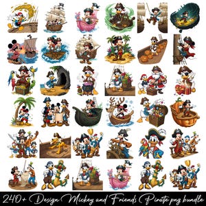 Mus och vänner pirater png-paket, Yo Ho Yo Ho ett piratliv för mus, Pirates of Caribbean, familjekryssning png, piratfamiljetröja