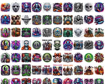 Halloween Horror Characters Png mega Bundle, Halloween Friends Png, Retro Horror Png Bundle, Scary Movie Bundle, Horror Png Design