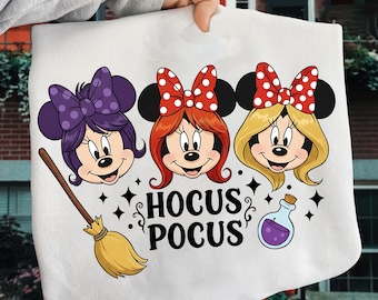 Mouse Halloween Witches Two Side Png, Witches Character Png, Retro Halloween Png, Bad Witches Vibes Png, Funny Halloween Png