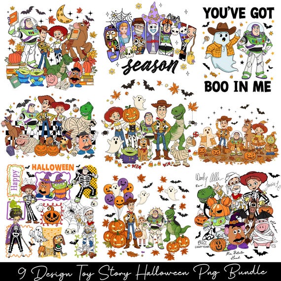 Retro Toy and Friends Halloween png bundle, Friend Trip Halloween Png, Spooky Season Png, Trick Or Treat Png, Fall Png, Family Vacation Png