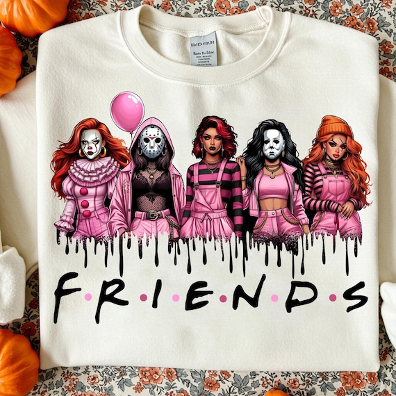 Pink Thug Life Horror Friend Png, Halloween Vibes Png, Friends Horror Movie Png, Girls Movie Killer Png, Scary Halloween Png
