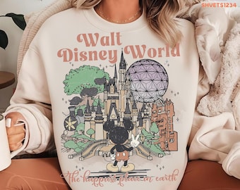 Magic Park World PNG - Der glücklichste Ort der Welt | Märchenschloss Retro Clipart | Familienferien Sublimationsdesign | Vintage Reise