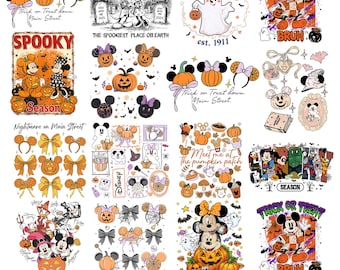 Magical Mouse Halloween PNG Bundle, Nightmare On Main Street Png, Magical Kingdom Png, bow tie Fall Png, Cartoon Mouse Png, Princess png