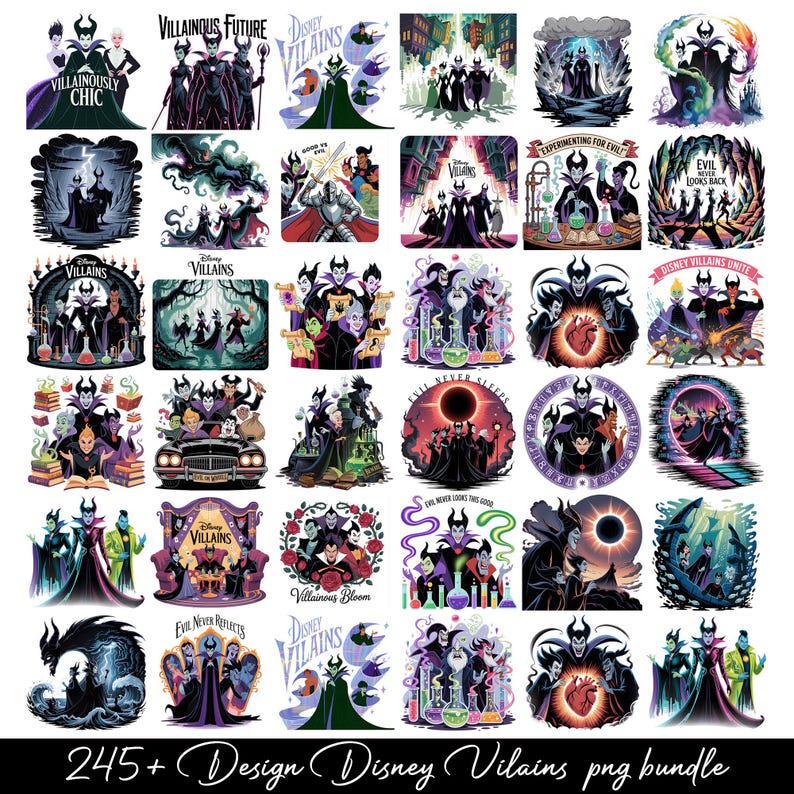 Bundle Bad Girls Friends PNG, Chillin' Like A Villain Png, My Favorite Villain Png, Halloween Villains Png, Trick Or Treat Png
