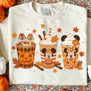 Mouse Pumpkin And Friend Png, Pumpkin fall coffee Png, Fall Vibes Shirt Png, Hello Autumn Png, Tis The Season png