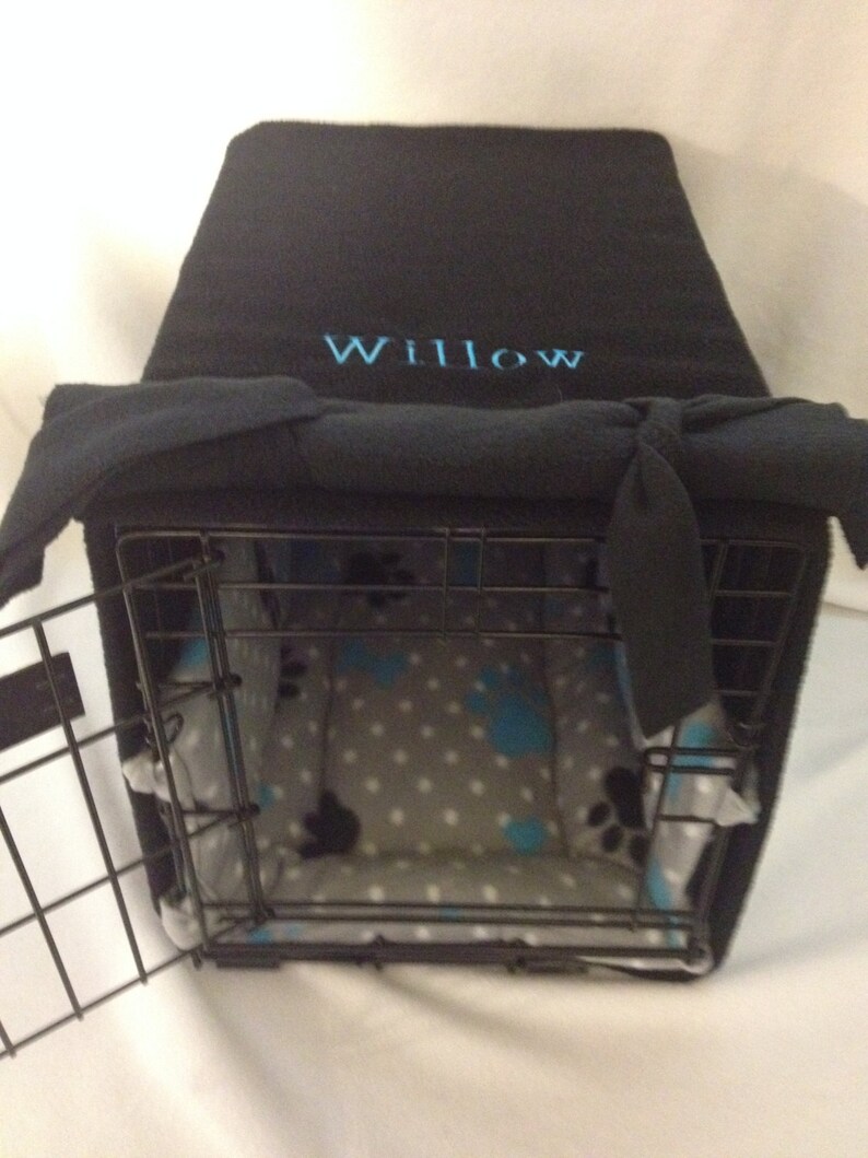 CUSTOM 30 Fleece Dog Crate Cover and Pad Etsy
