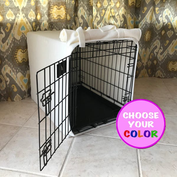 NO FRILLS (24") CUSTOM Fleece Dog Crate Cover.