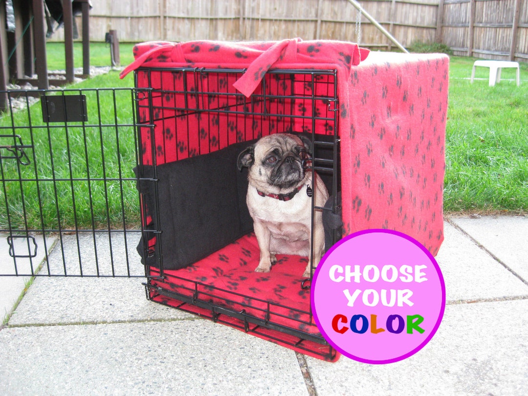CUSTOM 48 Fleece Dog Crate Cover and Pad Etsy