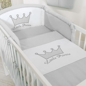 2-piece bedding - Little Prince/Princess gray