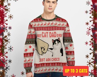 christmas sweatshirt with cats