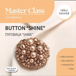 Hand Embroidery Master Class (Video Tutorial) | Luneville Beaded Button (ENG/RUS)