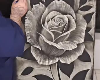 rose bleach art T-shirt