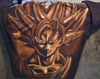 Goku hooded sweatshirt bleach art