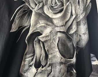 Skull & Roses bleach art t shirt