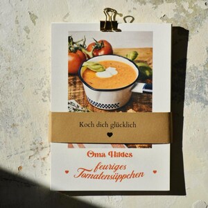 Cuisine, nourriture, nutrition, recette, photos, cartes, passe-temps, livre de cuisine miniature, petit cadeau, temps libre, préparation, soupe, dîner