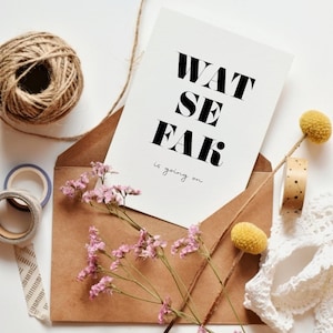 Carte postale, carte de vœux, « Wat Se Fak », carte design, impression d'art