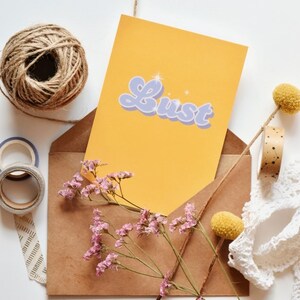 Ansichtkaart, wenskaart, "Lust", designkaart, kunstdruk, briefpapier, klein cadeautje