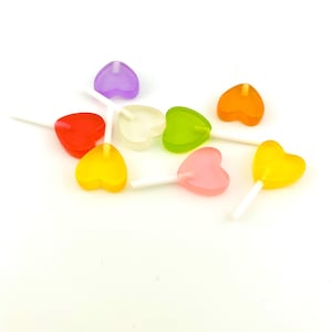 Resin Heart Shaped Lollipops