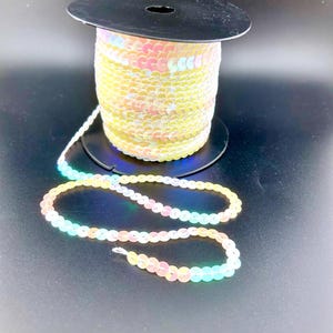 White Single Sequin Trim (6mm)