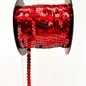 Red Single Sequin Trim (6mm)