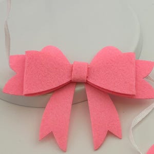 Light Pink Felt Bow Garland