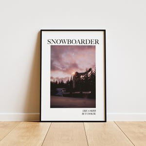 Snowboarder Quote Poster|Winter Sports Wall Art|Inspirational Snowboarding Print|Digital Download|Adventure Home Decor|Gift for Snowboarders