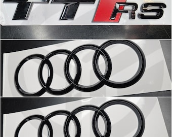Audi TTRS MK3 15-23 Gloss Black Badges Bonnet/Boot TTRS (UK Stock) 3PCS