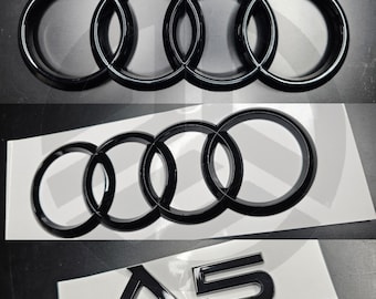 Audi A5 Sportback 2020+ Gloss Black Badges Grille/Boot Set