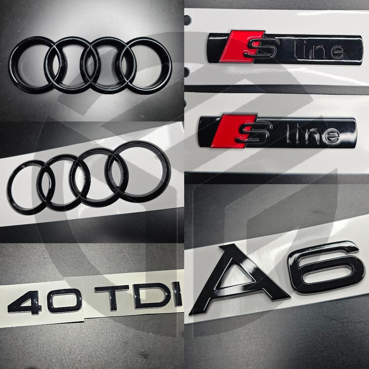 Für 2019-2021 Audi A6 C8 S6 Stil Glänzend Schwarz Grill